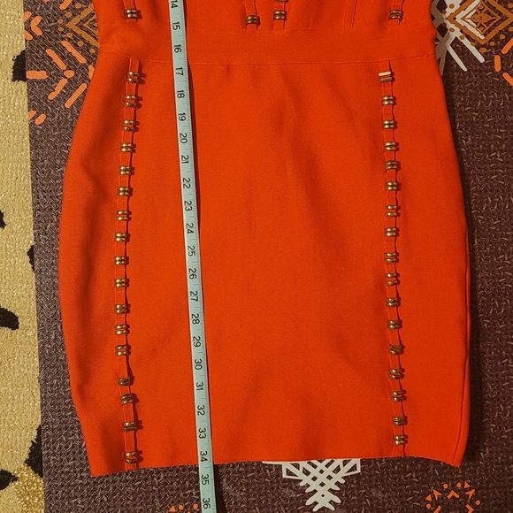 NWT Red Bodycon Dress with Gold Hardware - XL - Picture 3 of 6